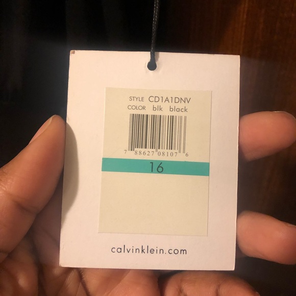 Jeweled one shoulder Calvin Klein dress - Picture 5 of 6